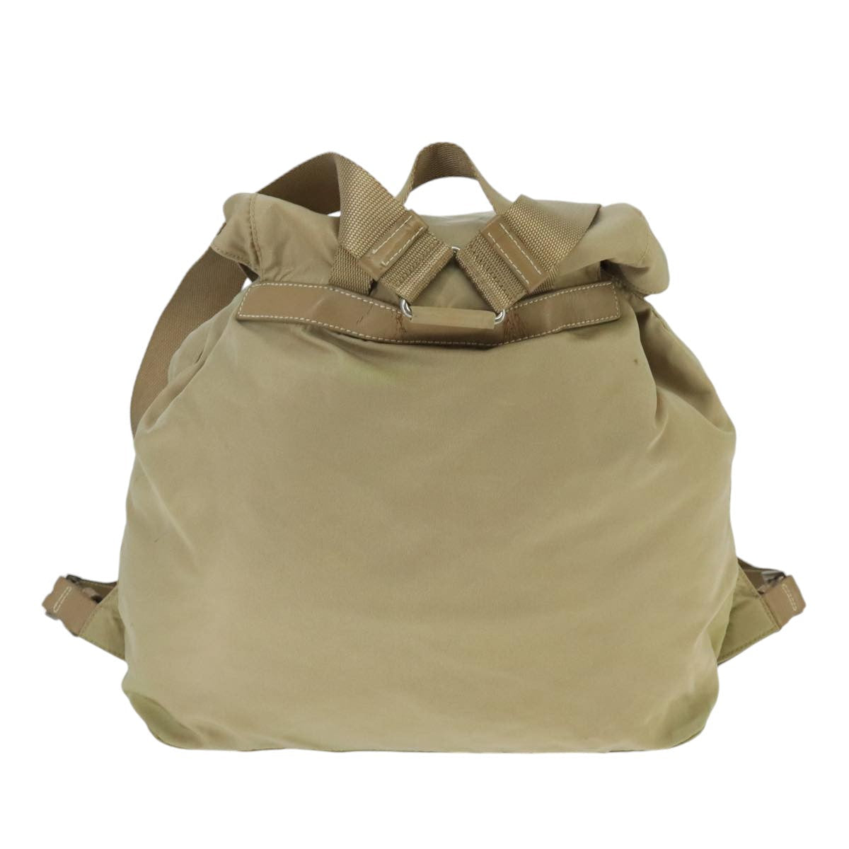 PRADA Backpack Nylon Khaki Silver 99493