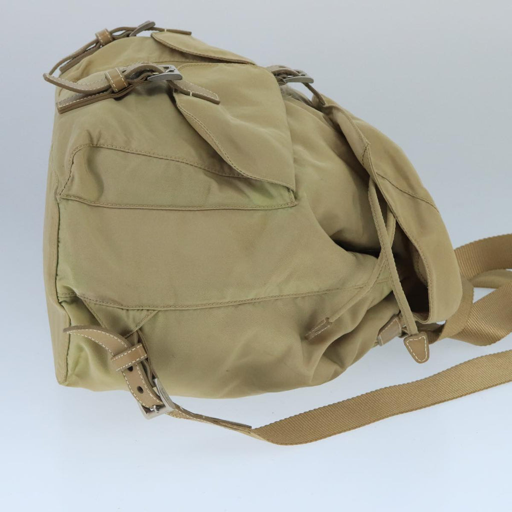 PRADA Backpack Nylon Khaki Silver 99493
