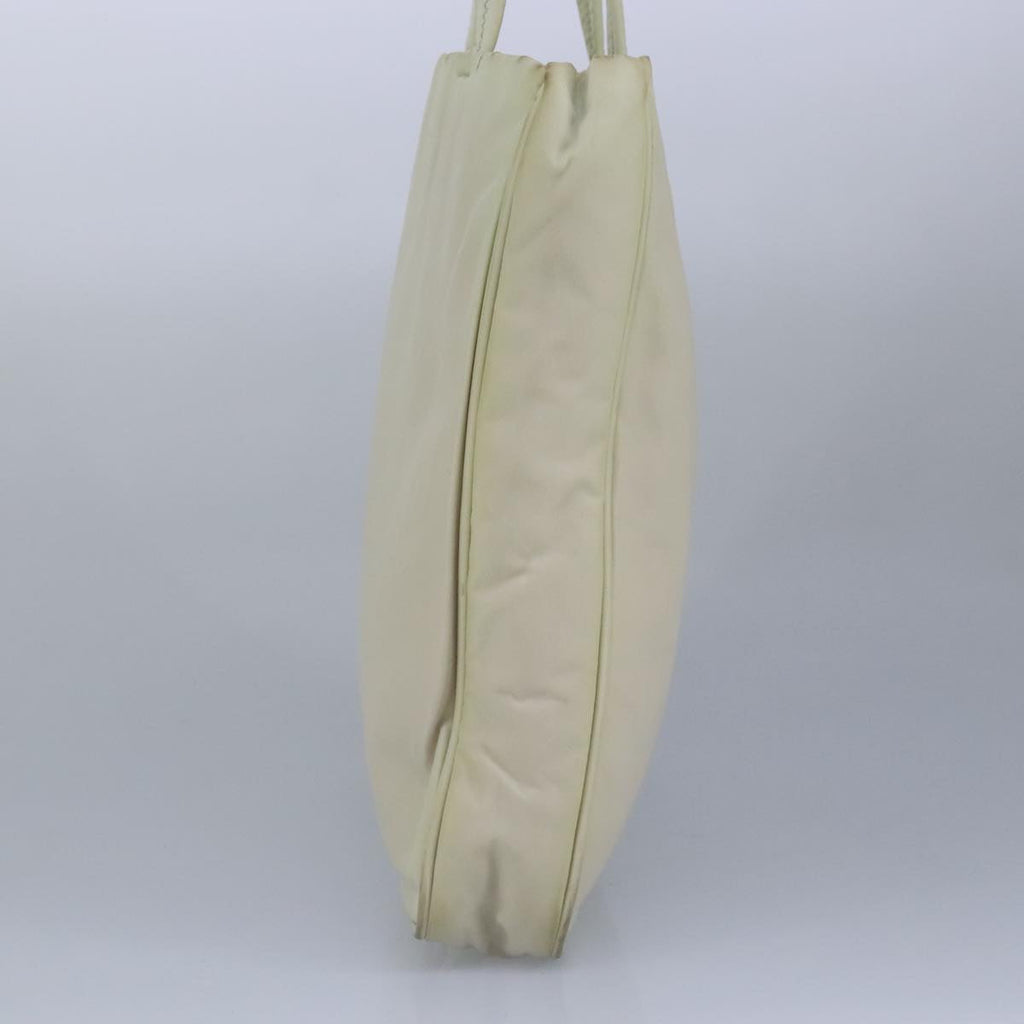 PRADA Tote Bag Nylon White Silver 99539