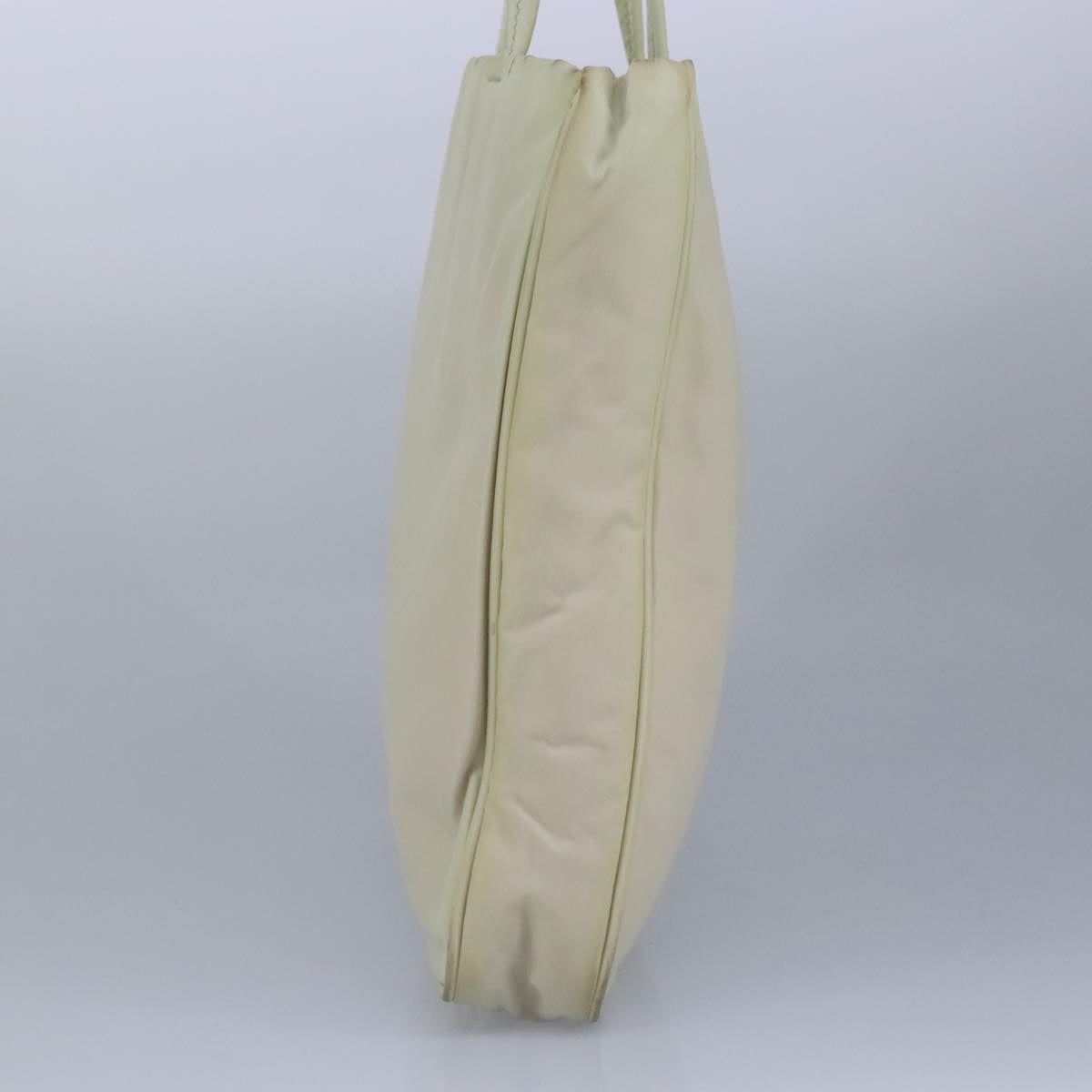 PRADA Tote Bag Nylon White Silver 99539