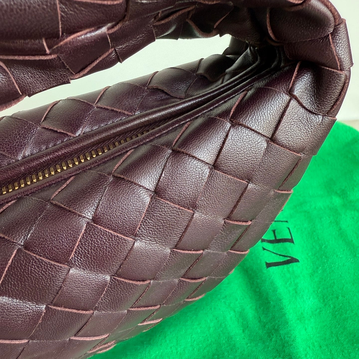 Bottega Veneta Jodie Mini Dark Burgundy Wine Leather