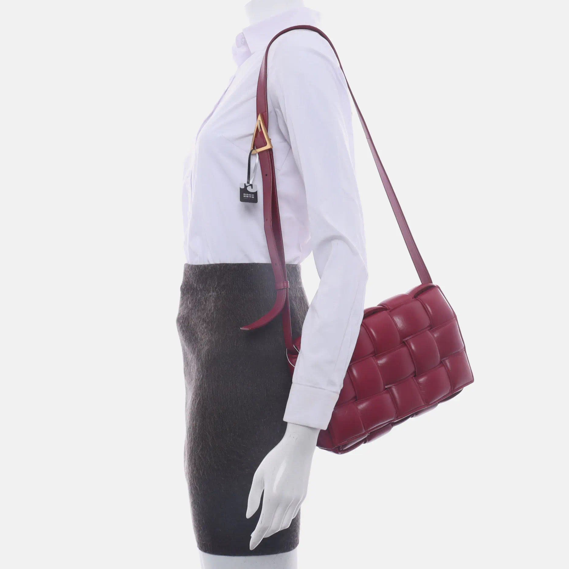 Bottega Veneta Padded Cassette Burgundy Red Leather