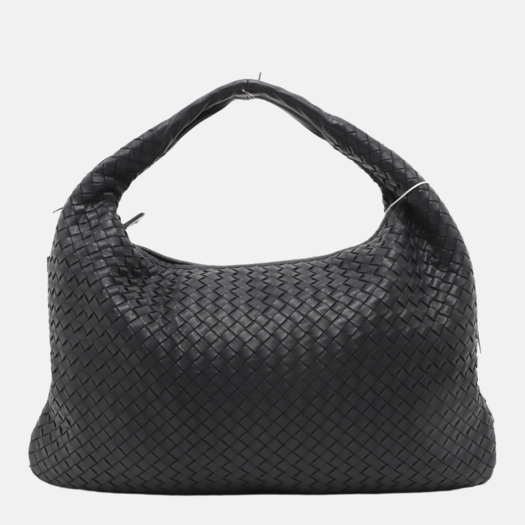 Bottega Veneta Intrecciato Hobo Bag Medium Black Lambskin leather 48cm