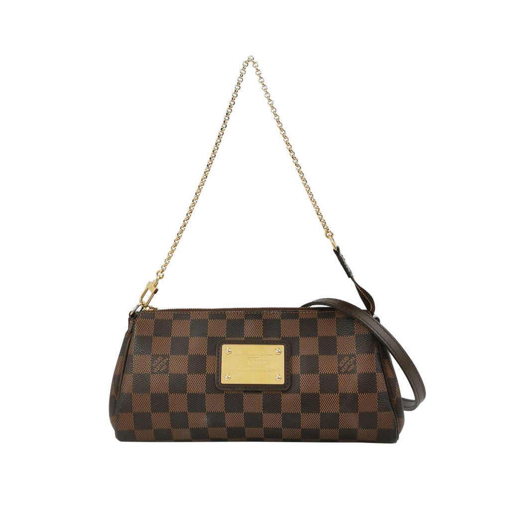 Louis Vuitton Eva Brown Damier Ebene Monogram Shoulder Bag with Strap