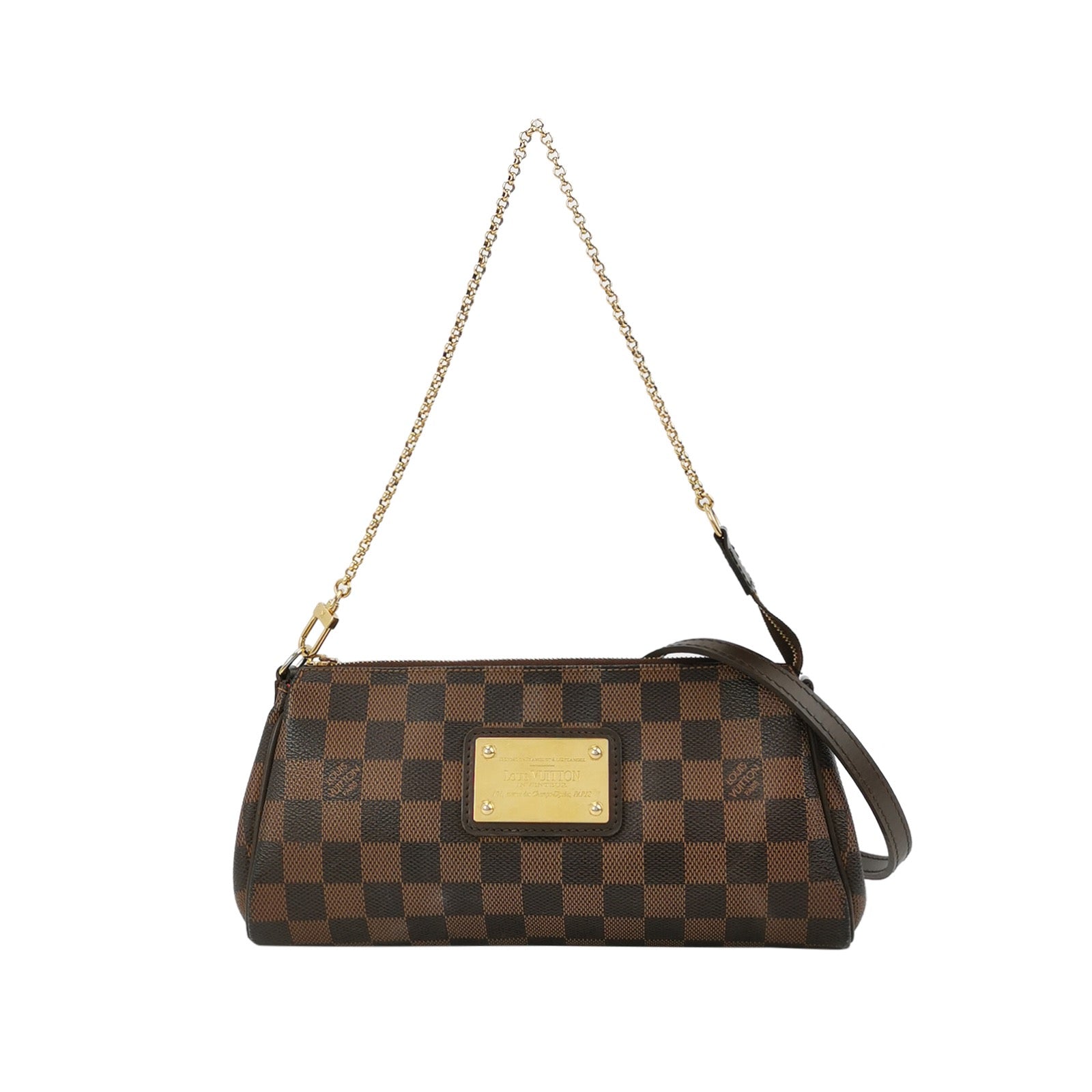 Louis Vuitton Eva Brown Damier Ebene Monogram Shoulder Bag with Strap