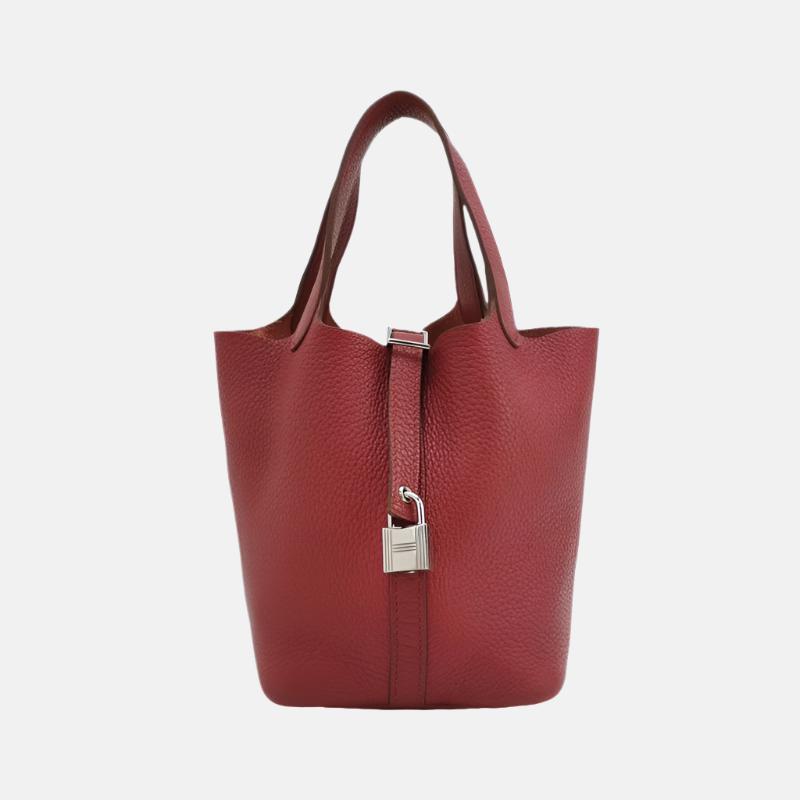 Hermes Picotin 18 Burgundy Clemence Taurillon Leather 2014