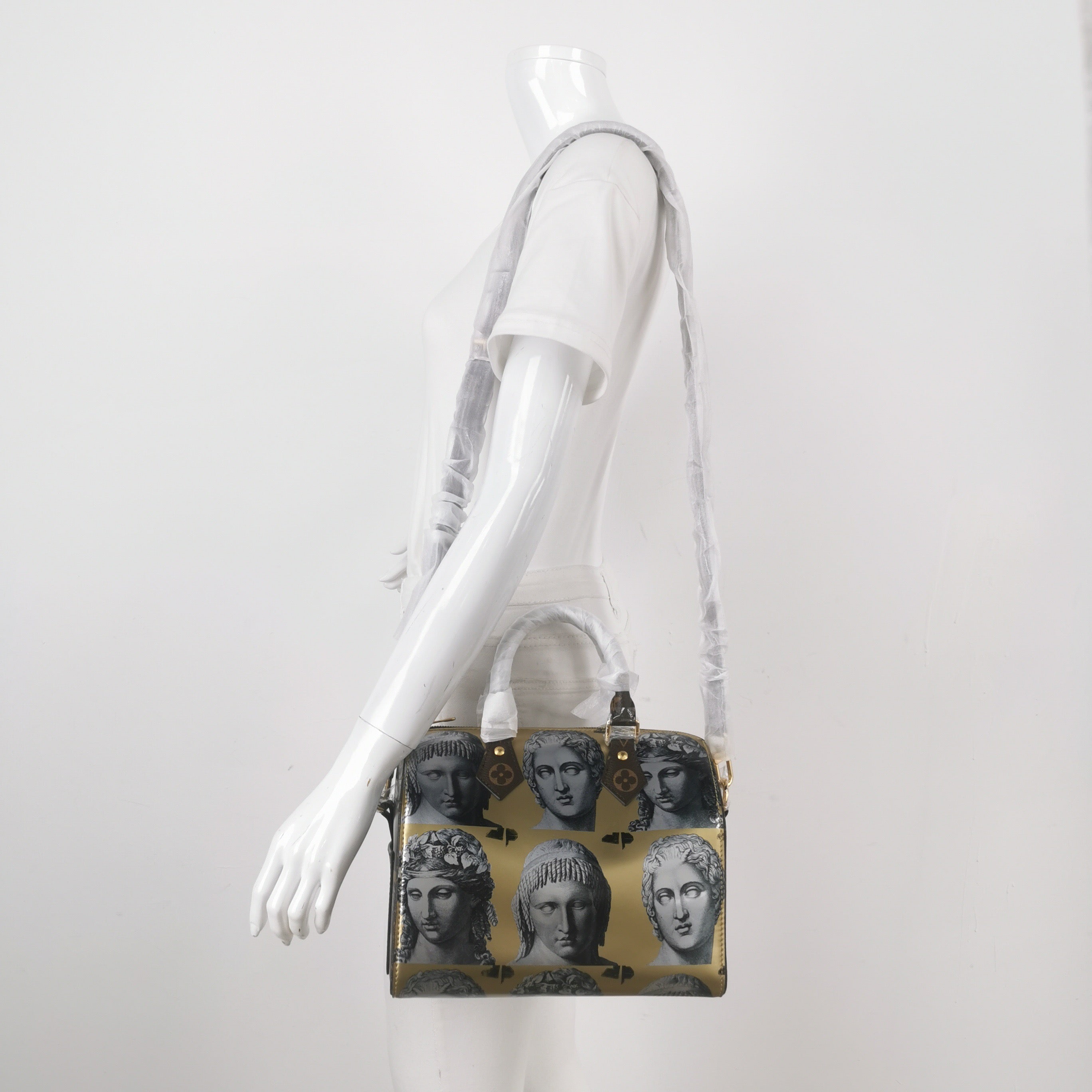 Louis Vuitton Speedy 25 Bandouliere Fornasetti Museum Gold