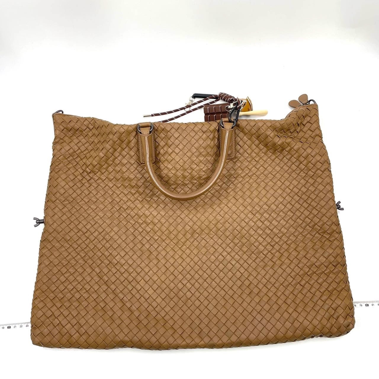 Bottega Veneta Maxi Convertible Tote Bag Hobo Chocolate Brown Leather Two-way Carry 50cm