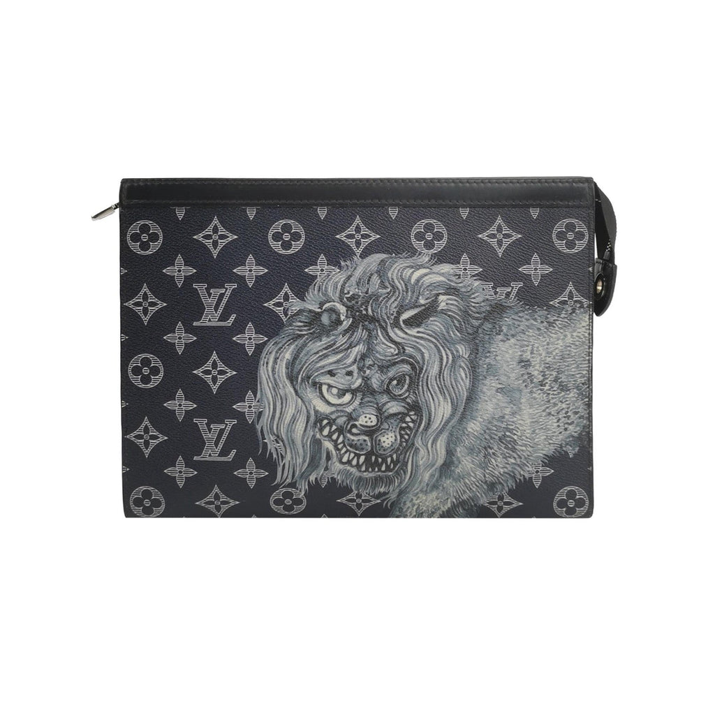 Louis Vuitton x Chapman Brothers Pochette Voyage Medium Lion Navy