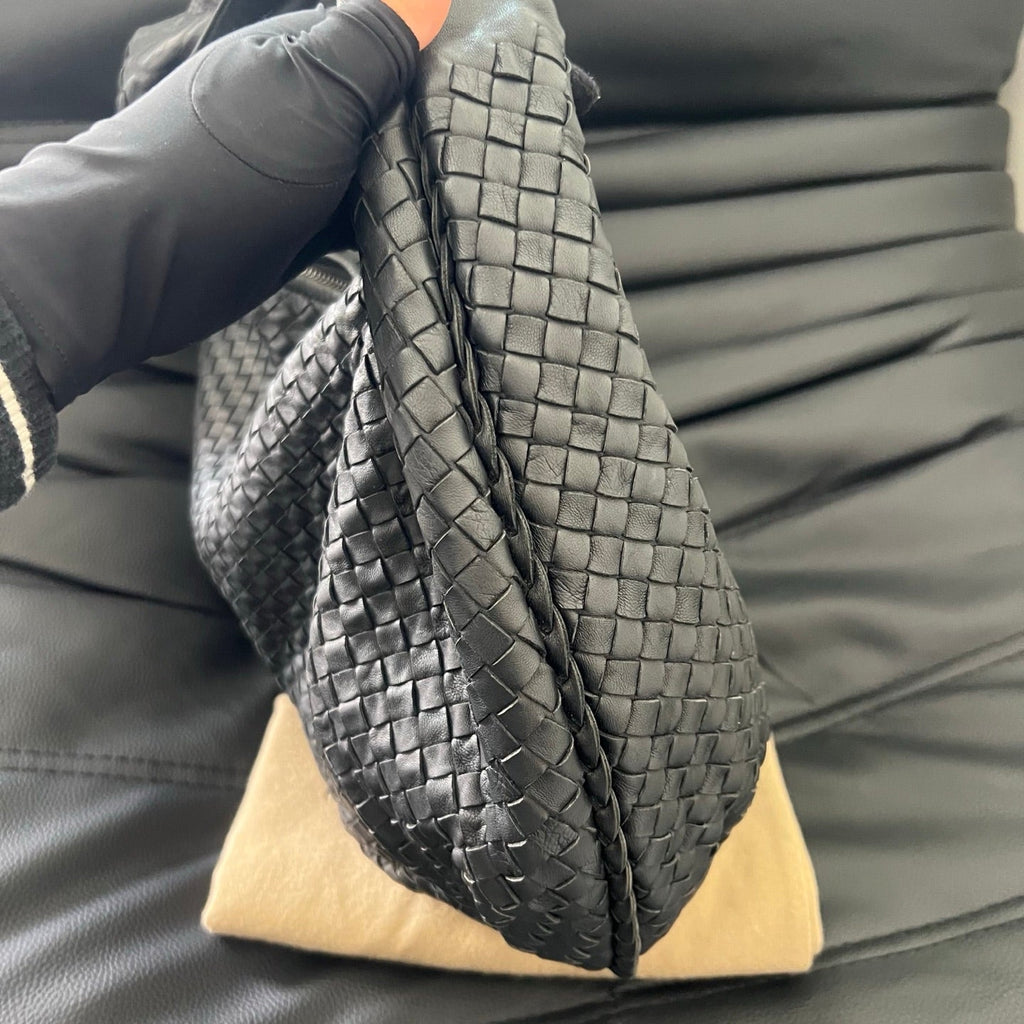 Bottega Veneta Belly Hobo Intrecciato Black Maxi 50cm