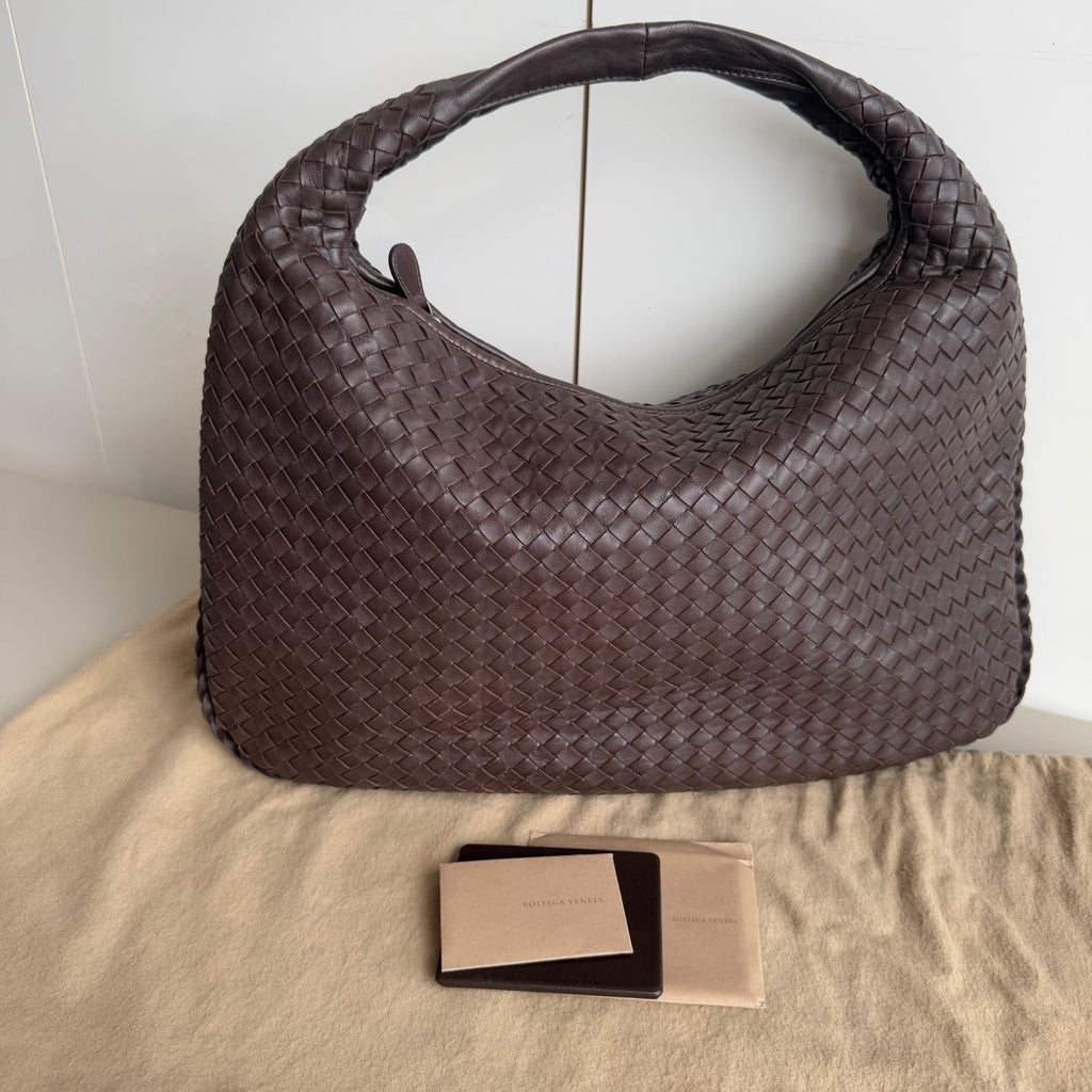 Bottega Veneta Hobo Bag Large Milk Chocolate Brown Lambskin leather 47cm