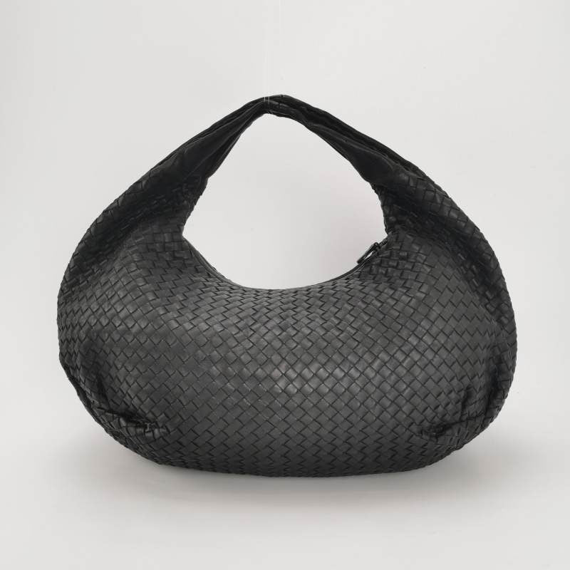 Bottega Veneta Belly Hobo Intrecciato Leather Black Large 55cm