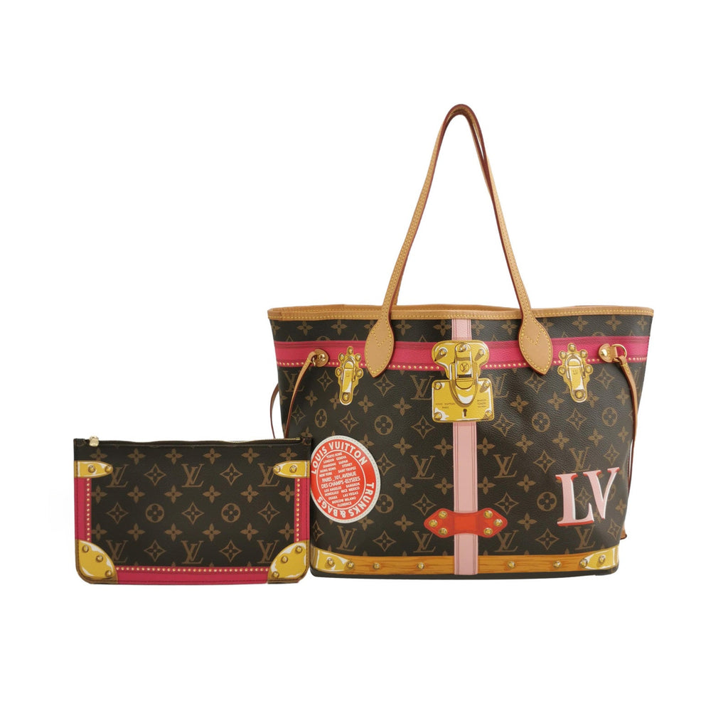 Louis Vuitton Monogram Trunks Neverfull MM Black