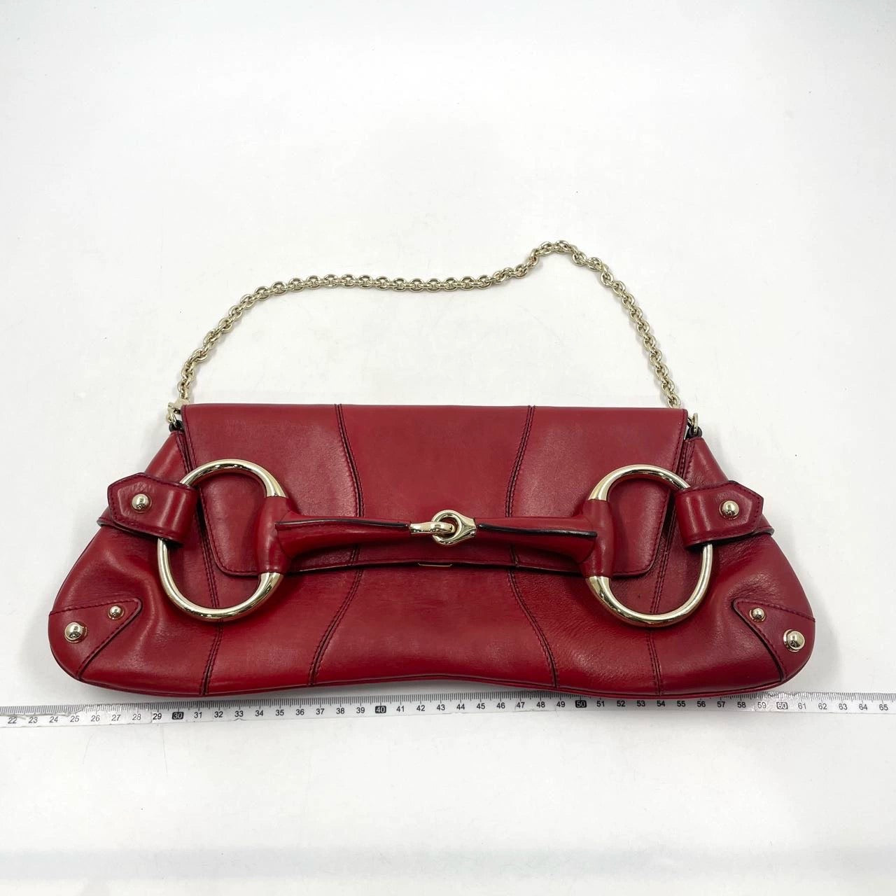 Gucci Horsebit 1955 Large Red Leather Shoulder Bag