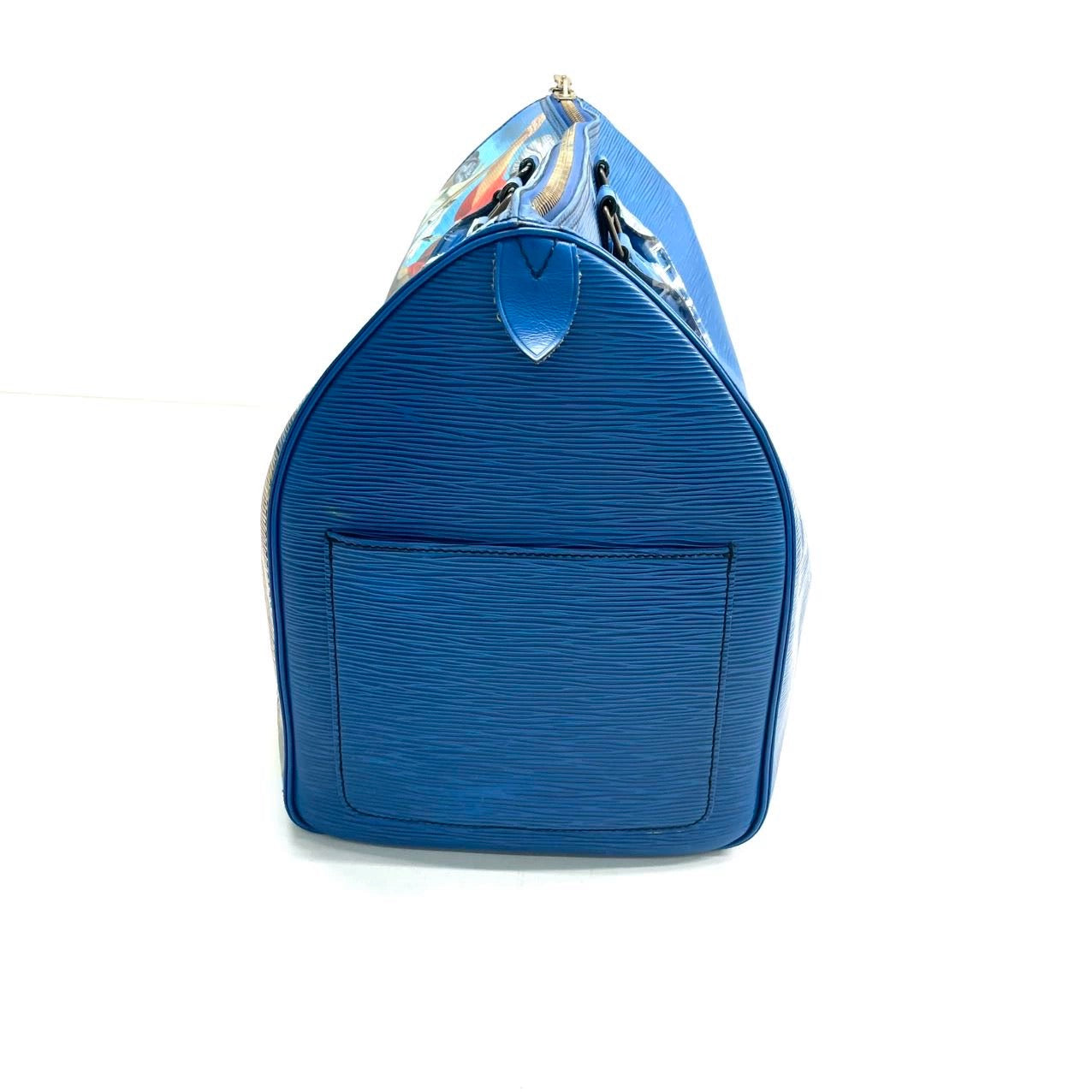 Louis Vuitton x Jeff Koons Keepall Bandouliere Peter Paul Rubens Masters 45 Blue Multicolor Epi Leather