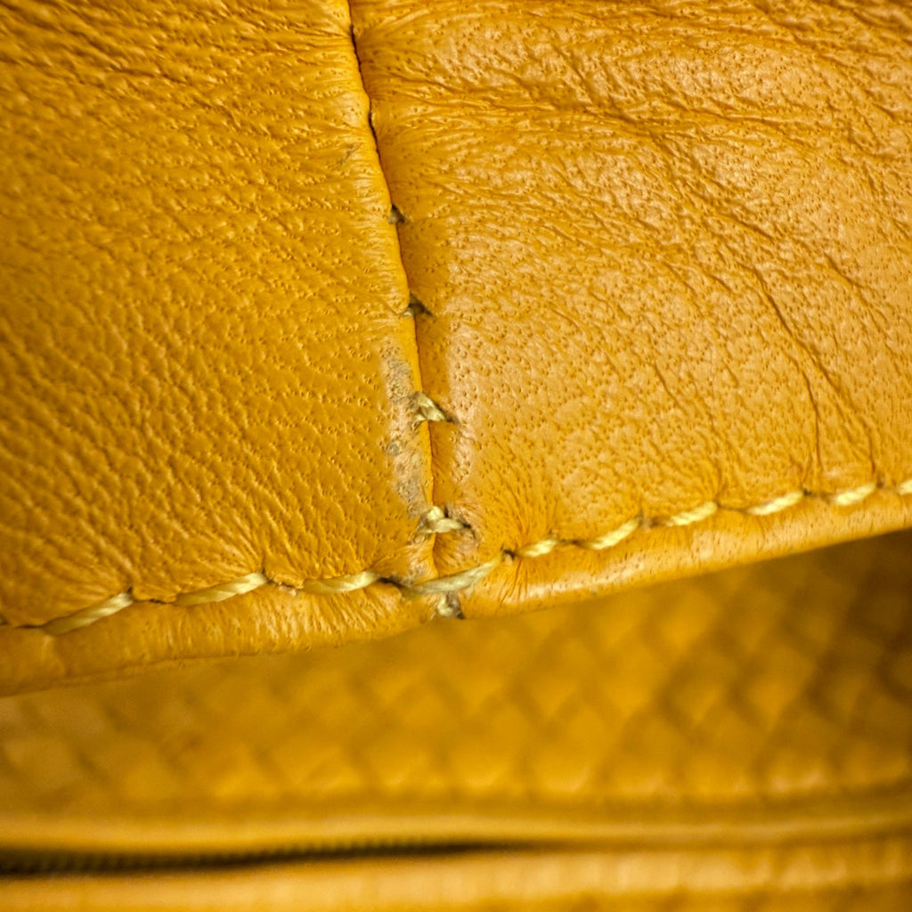 Bottega Veneta Veneta Hobo Yellow Intrecciato Leather Bag 47cm
