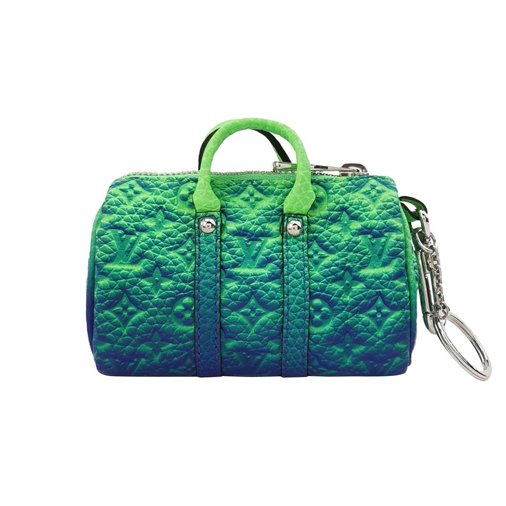 Louis Vuitton Virgil Abloh Green/Blue Taurillon Illusion Mini Keepall Bag Charm