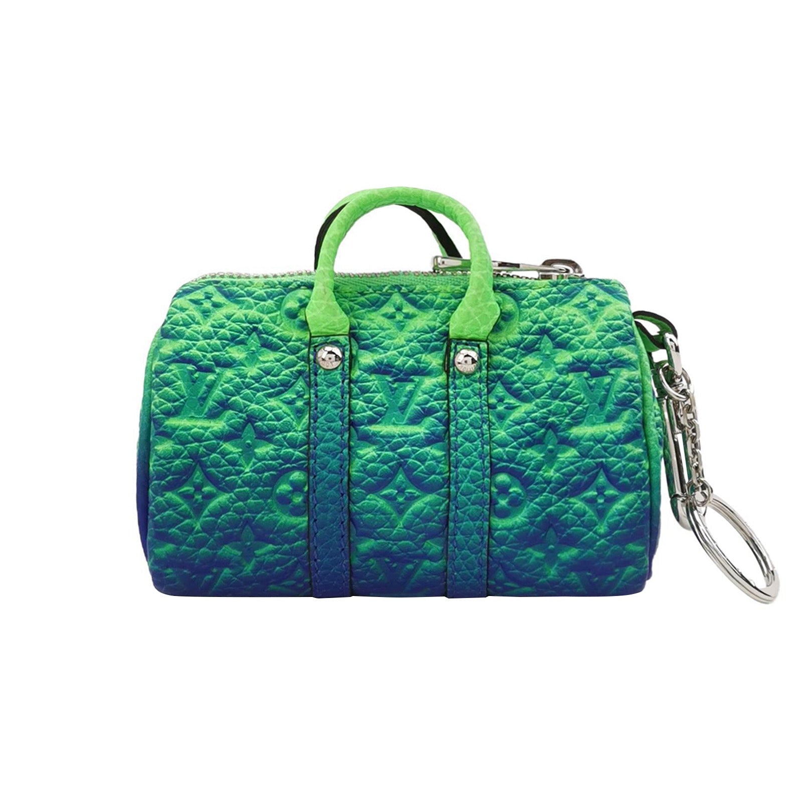 Louis Vuitton Virgil Abloh Green/Blue Taurillon Illusion Mini Keepall Bag Charm