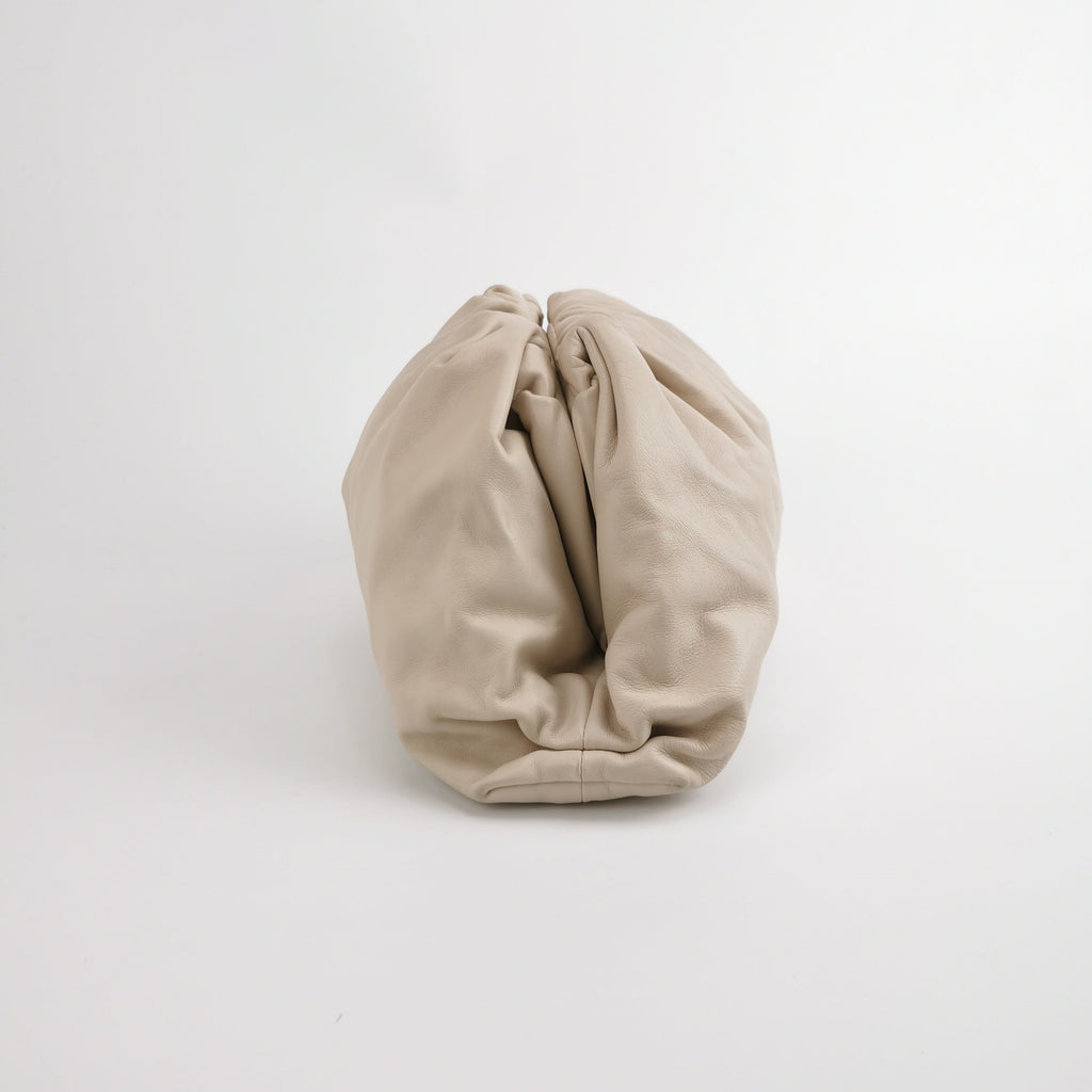 Bottega Veneta Pouch Calfskin Leather White Ecru Large