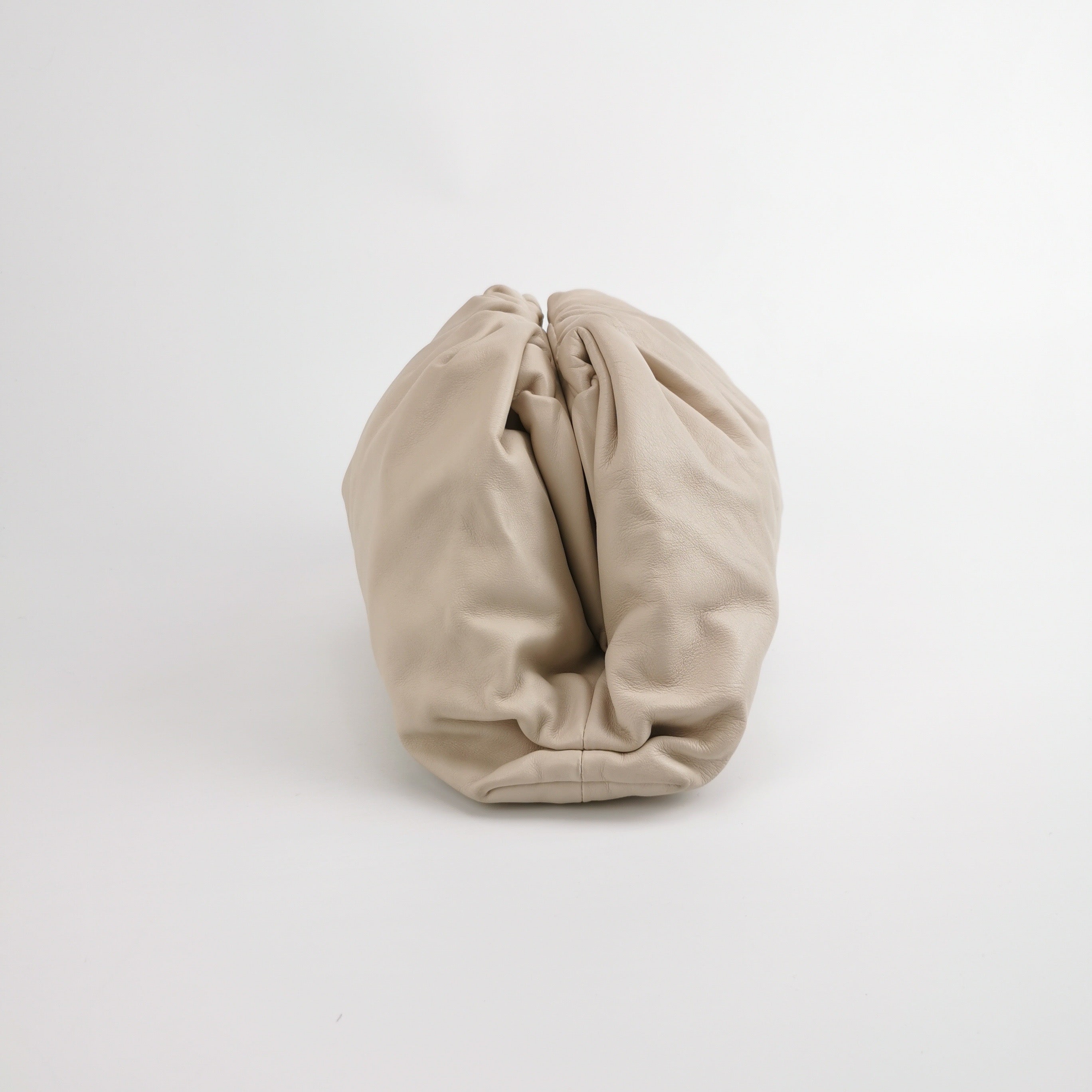 Bottega Veneta Pouch Calfskin Leather White Ecru Large