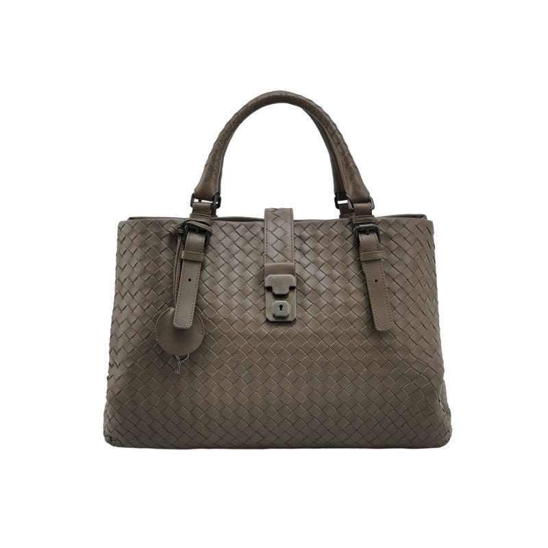 Bottega Veneta Roma Large Intrecciato Nappa Leather Grey 35cm