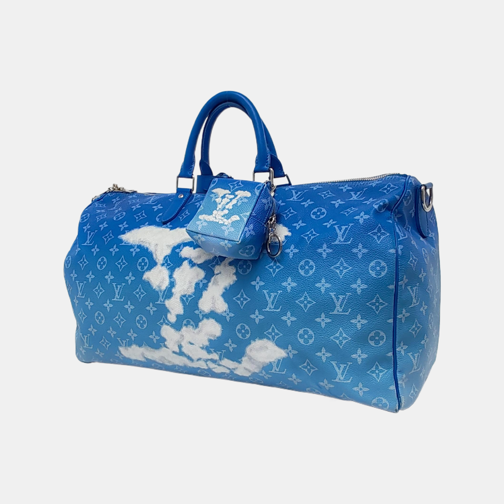 Louis Vuitton Virgil Abloh Keepall Bandouliere 50 Monogram Clouds Blue