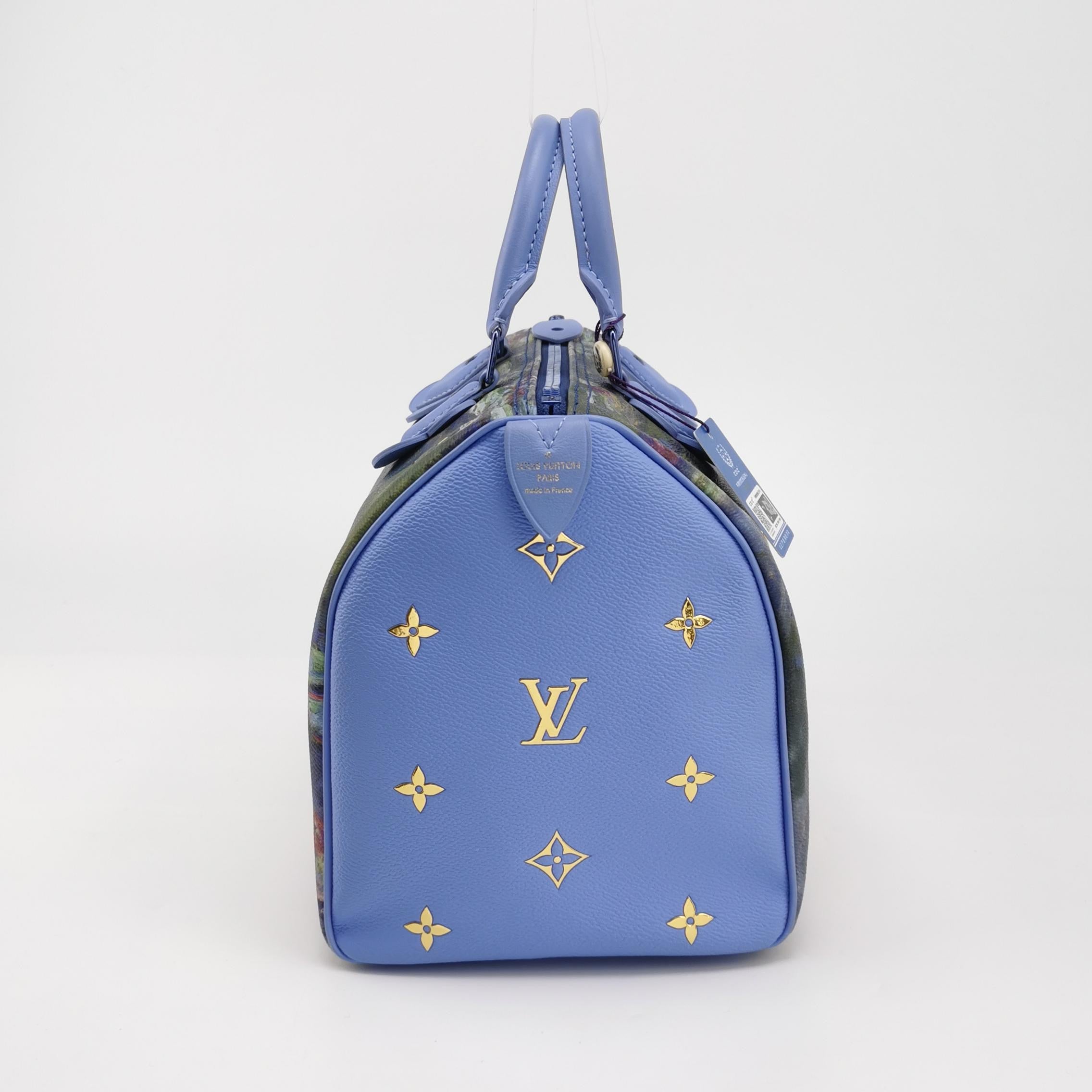 Louis Vuitton x Jeff Koons Speedy 30 Monet Water Lilies Top Handle Bag