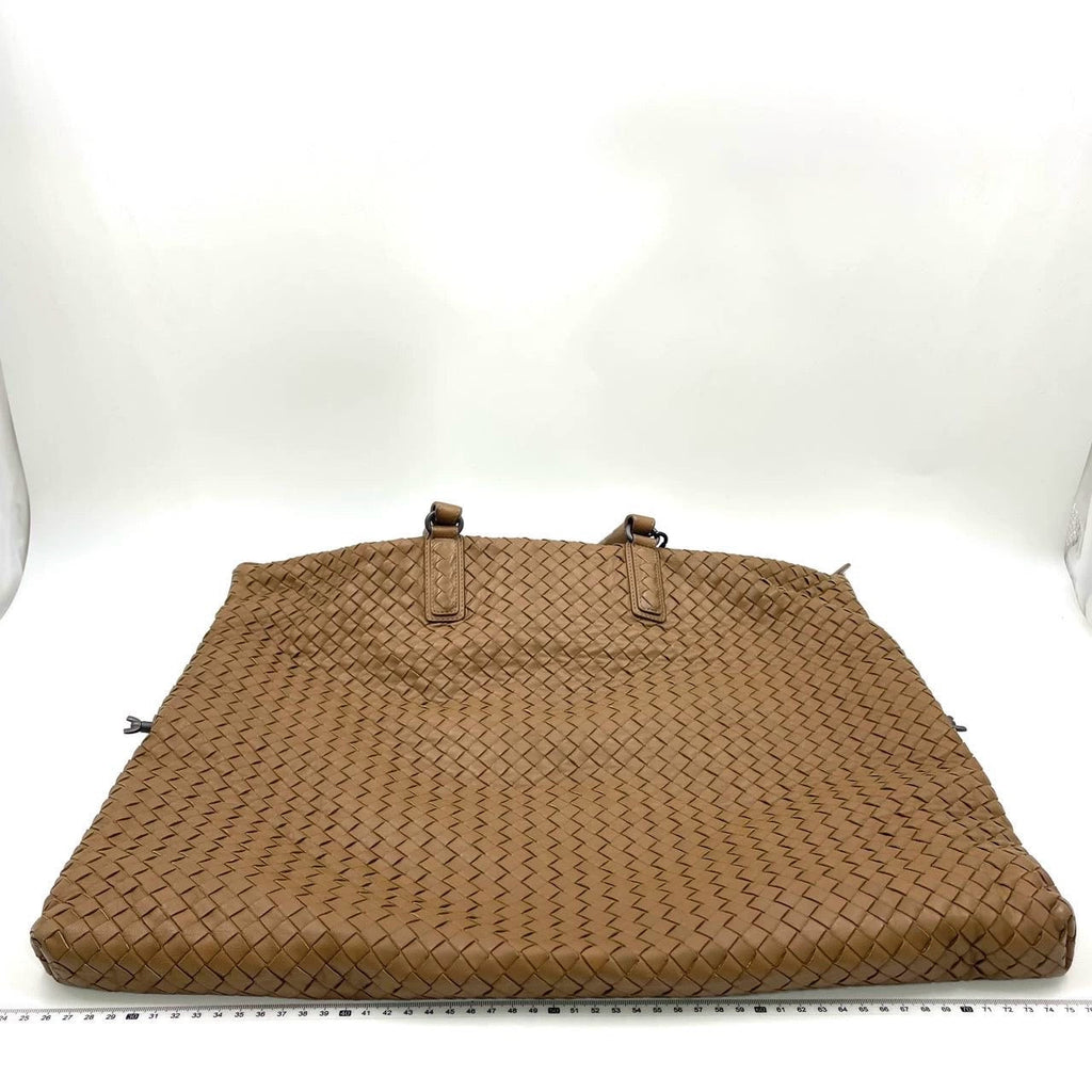 Bottega Veneta Maxi Convertible Tote Bag Hobo Chocolate Brown Leather Two-way Carry 50cm