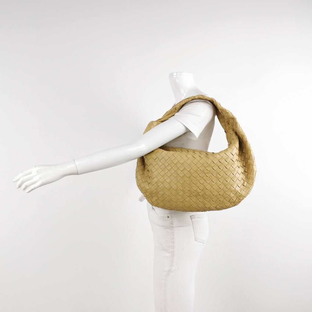 Bottega Veneta Jodie Small Lambskin Leather Tapioca Soft Yellow 46cm