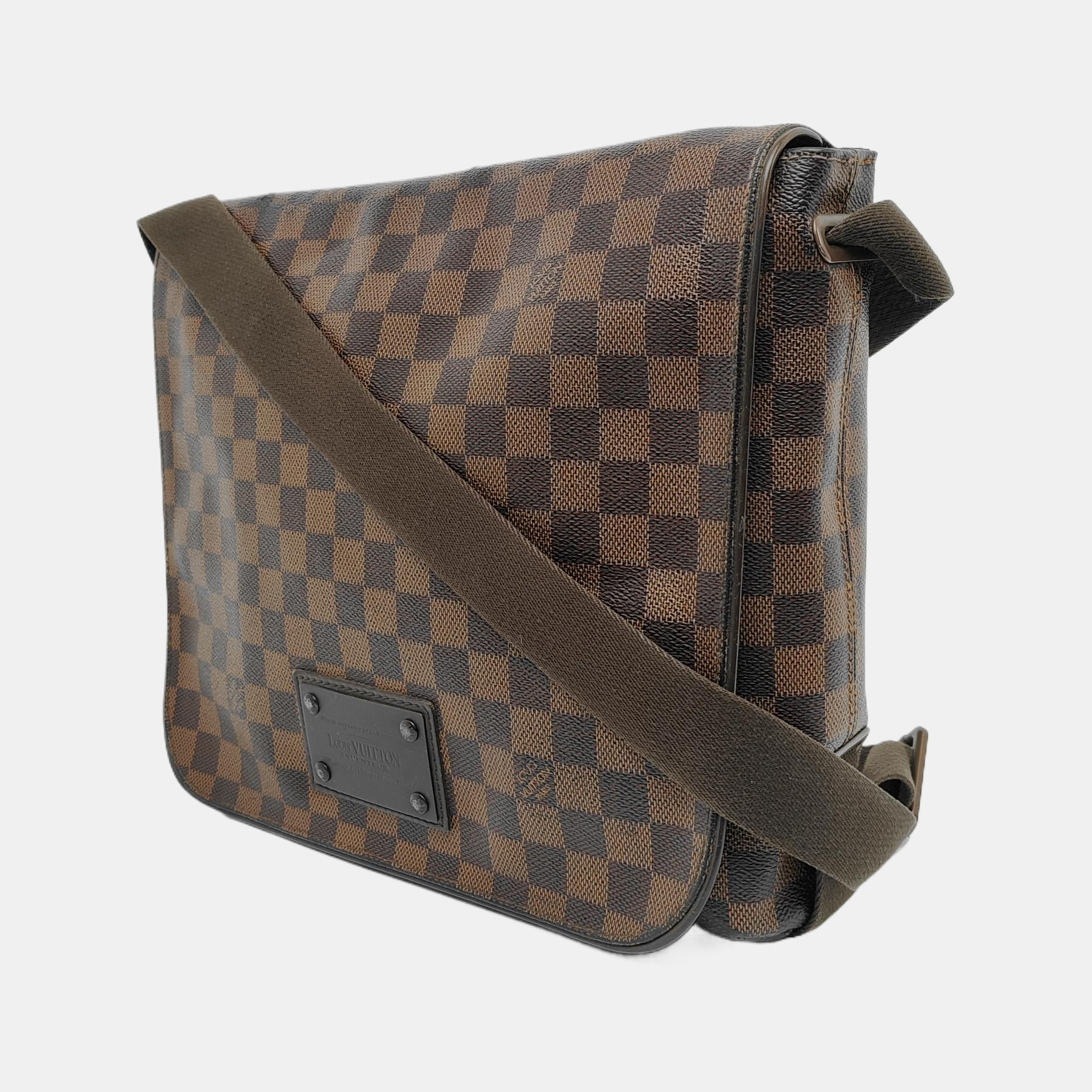 Louis Vuitton Brooklyn Messenger Bag Brown Damier Ebene Monogram