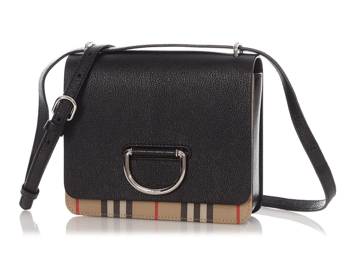 Burberry Medium Black D-Ring Crossbody Bag