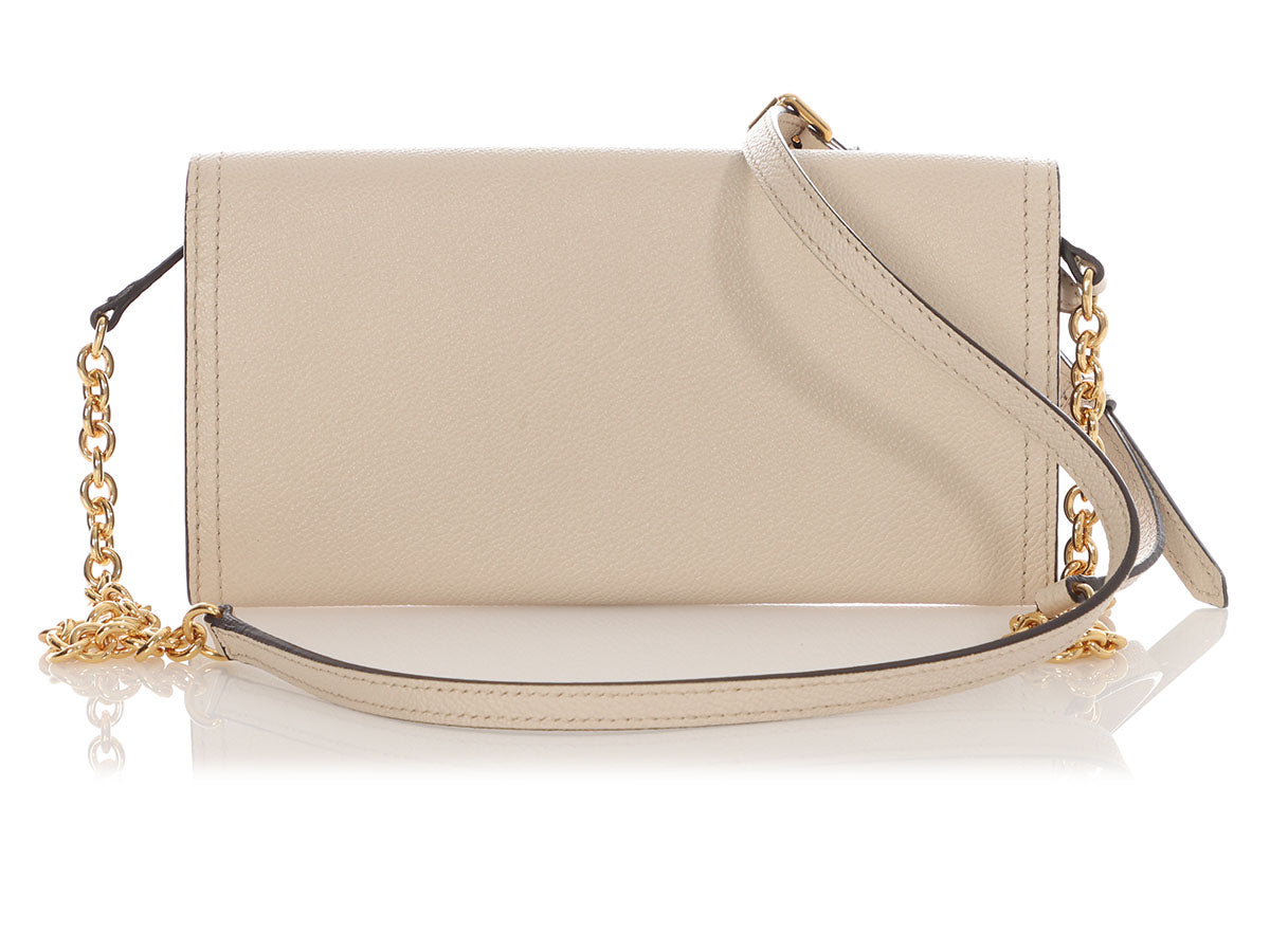 Burberry Cream Leather Clutch