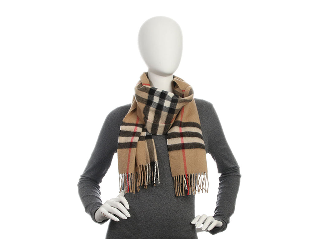 Burberry Giant Check Cashmere Scarf
