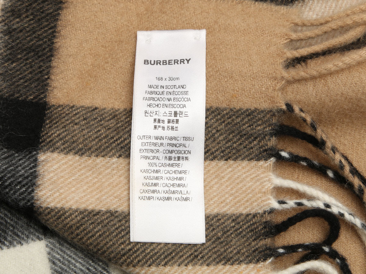 Burberry Giant Check Cashmere Scarf