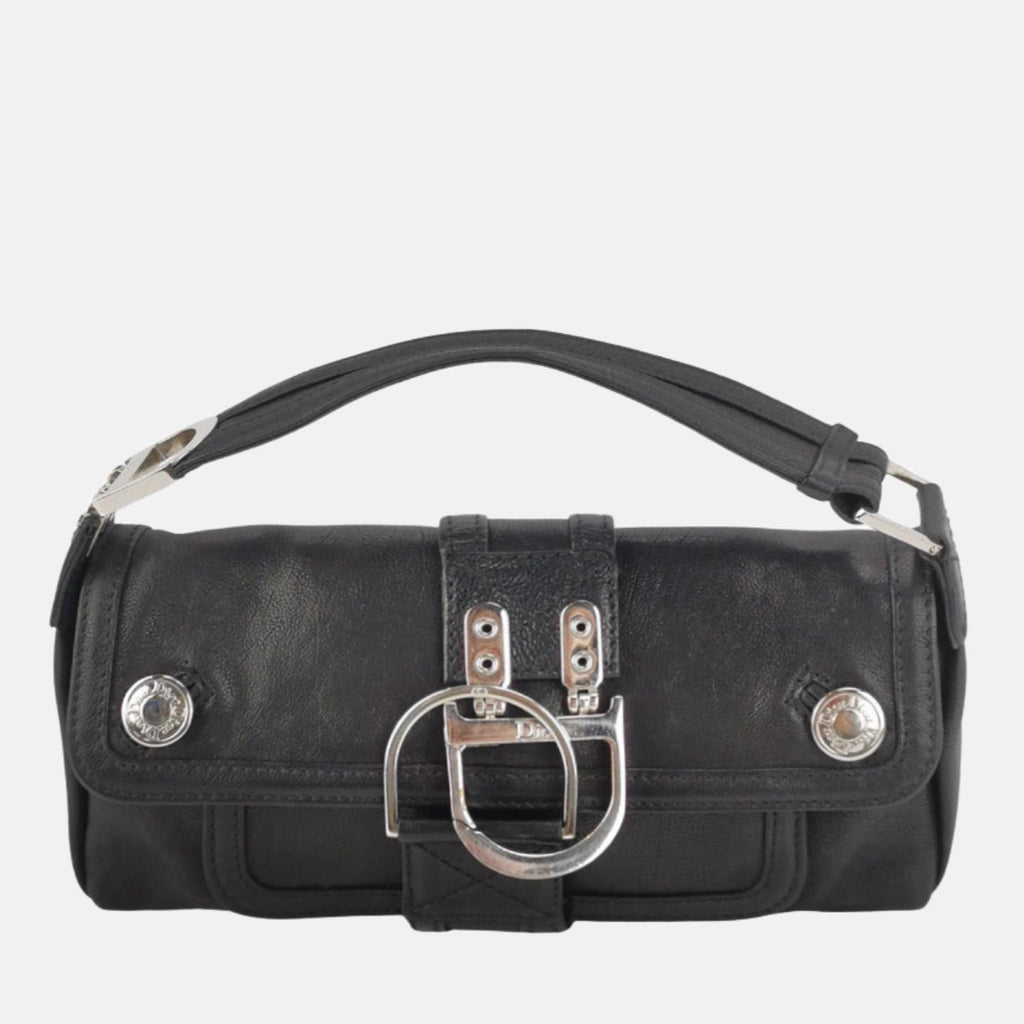 Dior Flight Mini Clutch Bag Black Leather