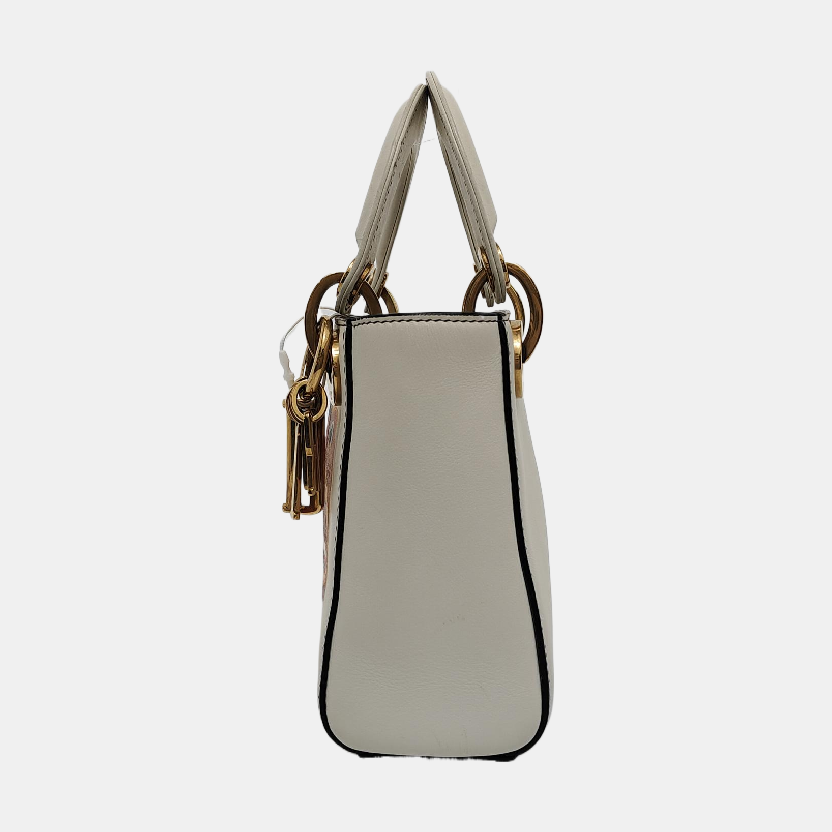 Lady Dior Mini 2018 x Niki De Saint Phalle Dioramour White Leather Gold Hardware