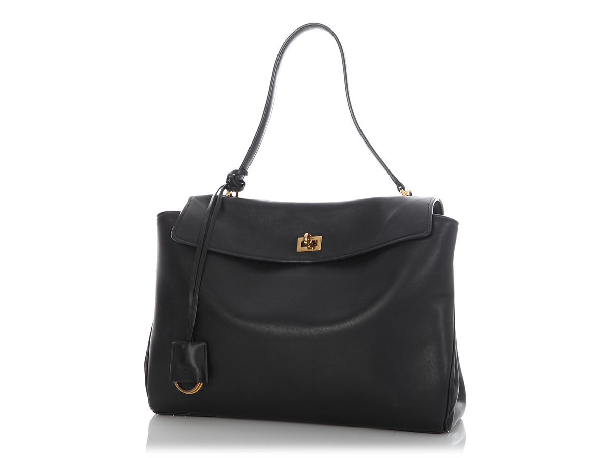 Balenciaga Medium Black Calfskin Rodeo