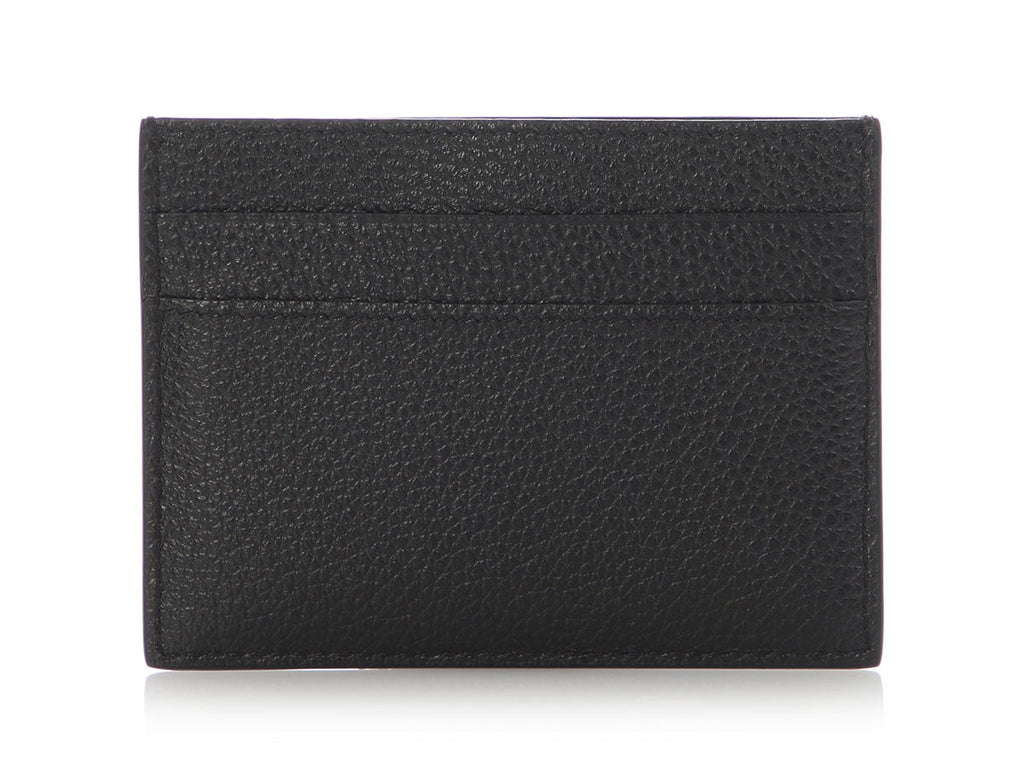 Balenciaga Black Grained Calfskin Neo Classic Card Case