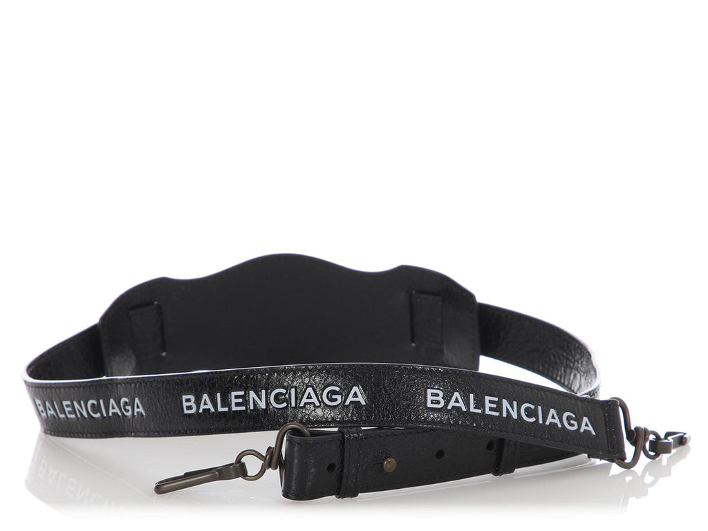 Balenciaga Black Logo Shoulder Strap