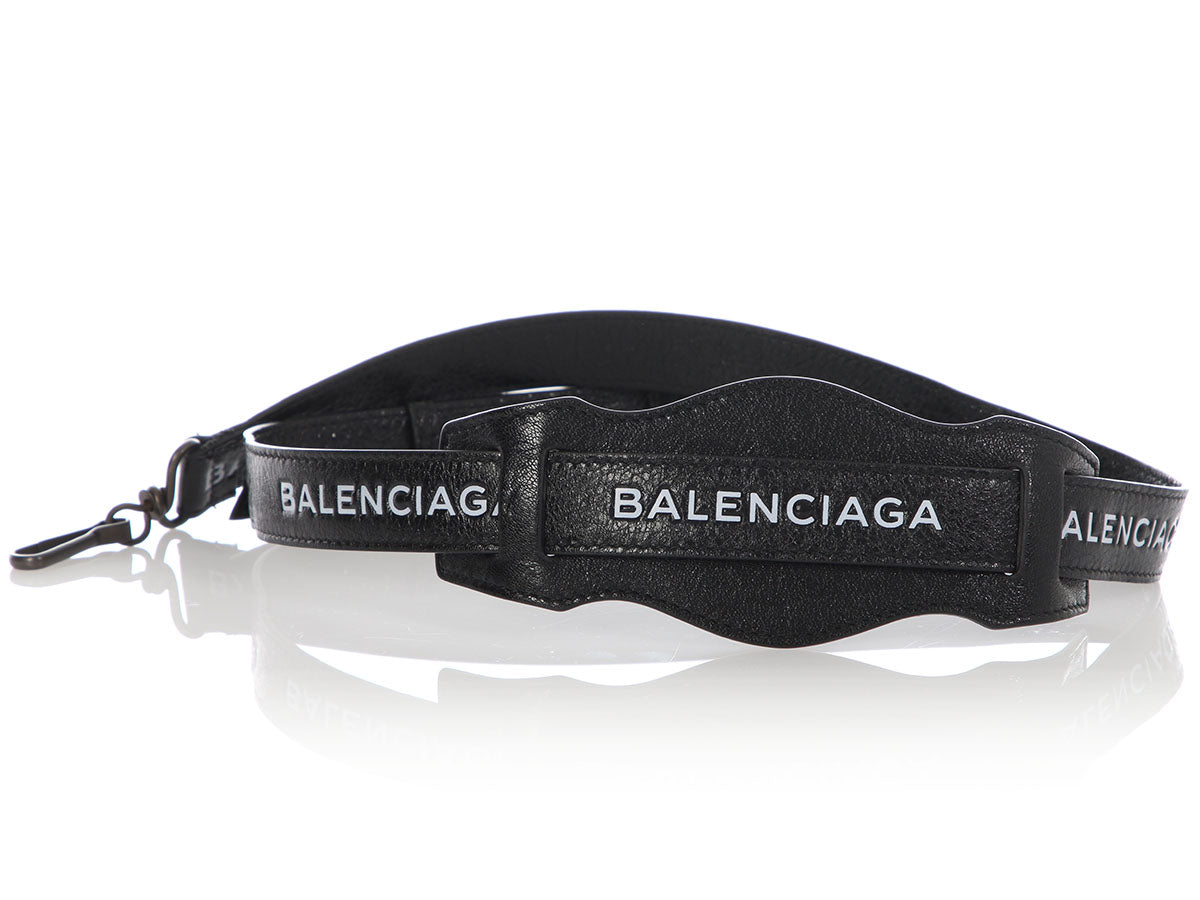 Balenciaga Black Logo Shoulder Strap
