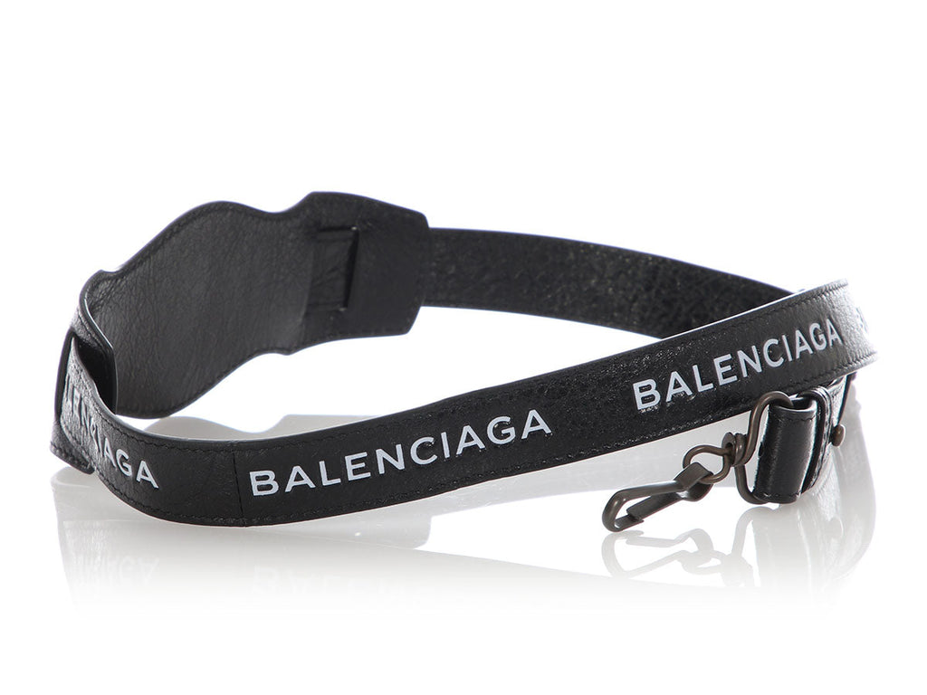 Balenciaga Black Logo Shoulder Strap