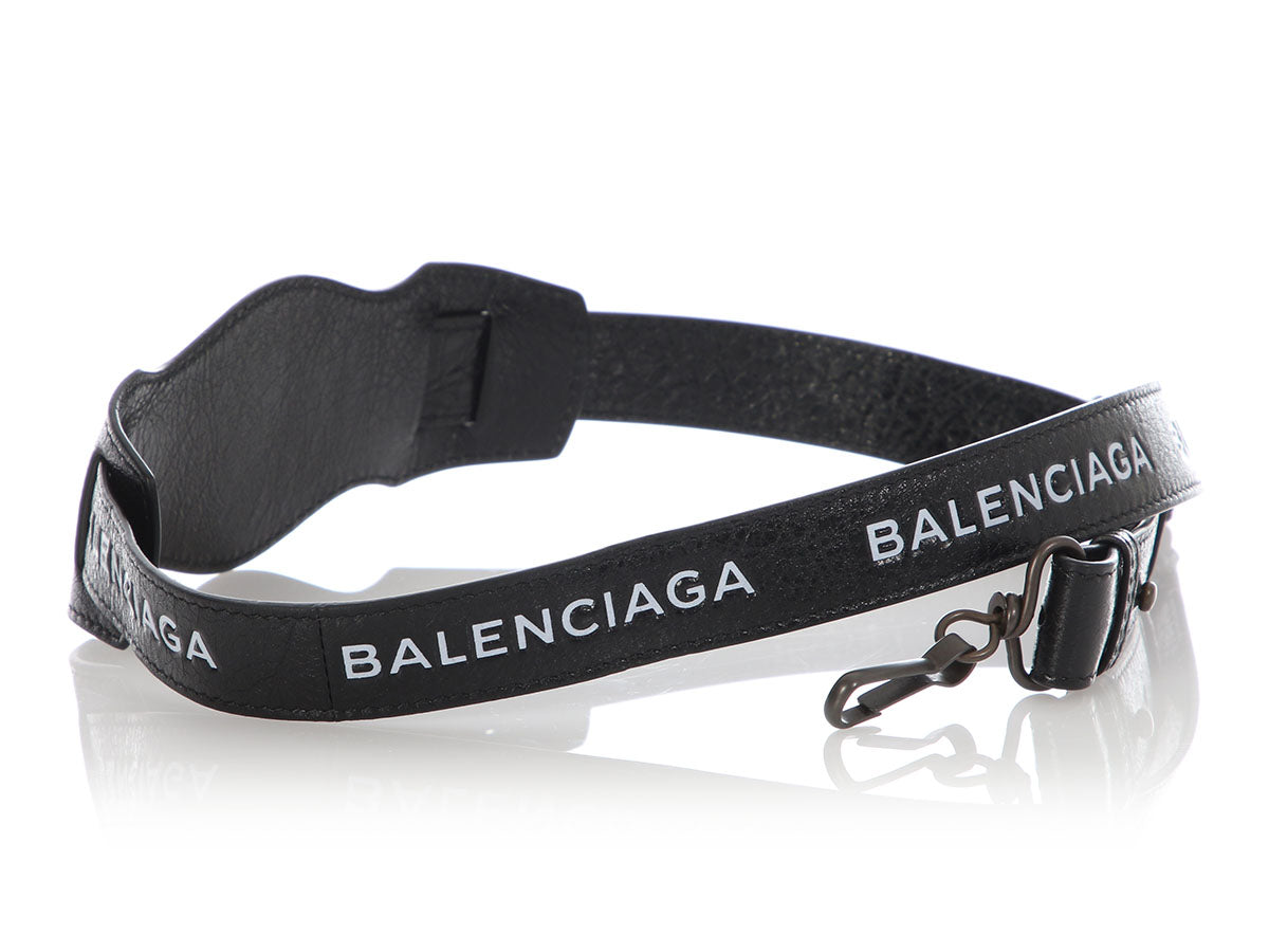 Balenciaga Black Logo Shoulder Strap