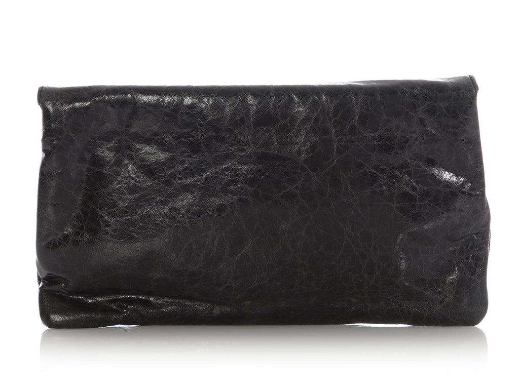 Balenciaga Black Agneau Giant 21 Envelope Clutch