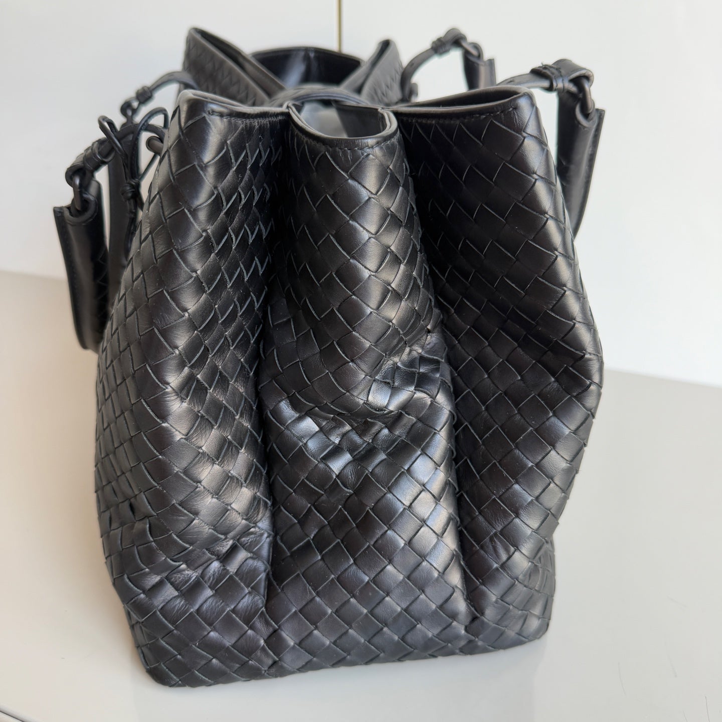 Bottega Veneta Roma Large Intrecciato Nappa Leather Black 35cm