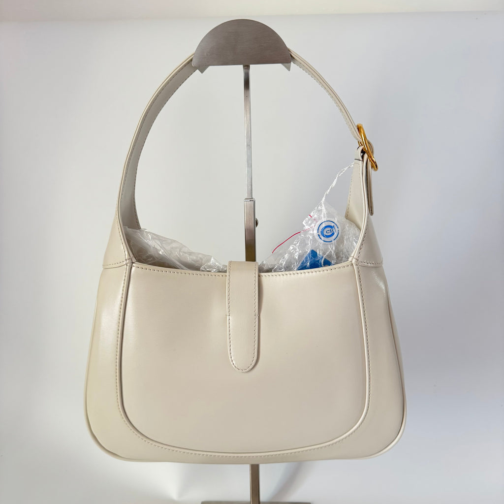 Gucci Jackie 1961 Small Leather Bag White with Strap
