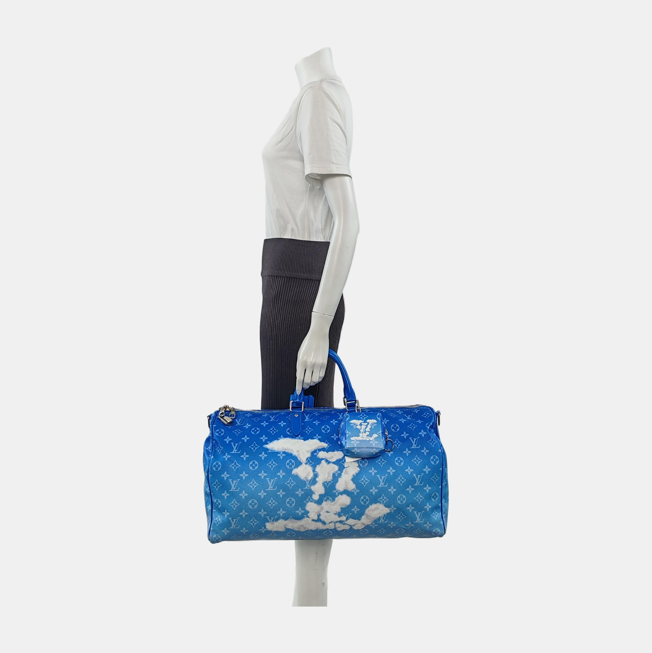 Louis Vuitton Virgil Abloh Keepall Bandouliere 50 Monogram Clouds Blue