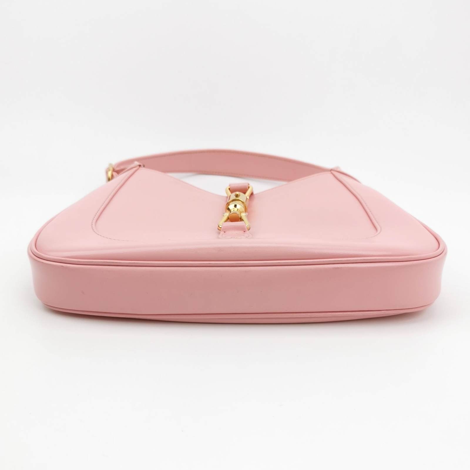 Gucci Jackie 1961 Small Leather Bag with Adjustable Strap Size Pink