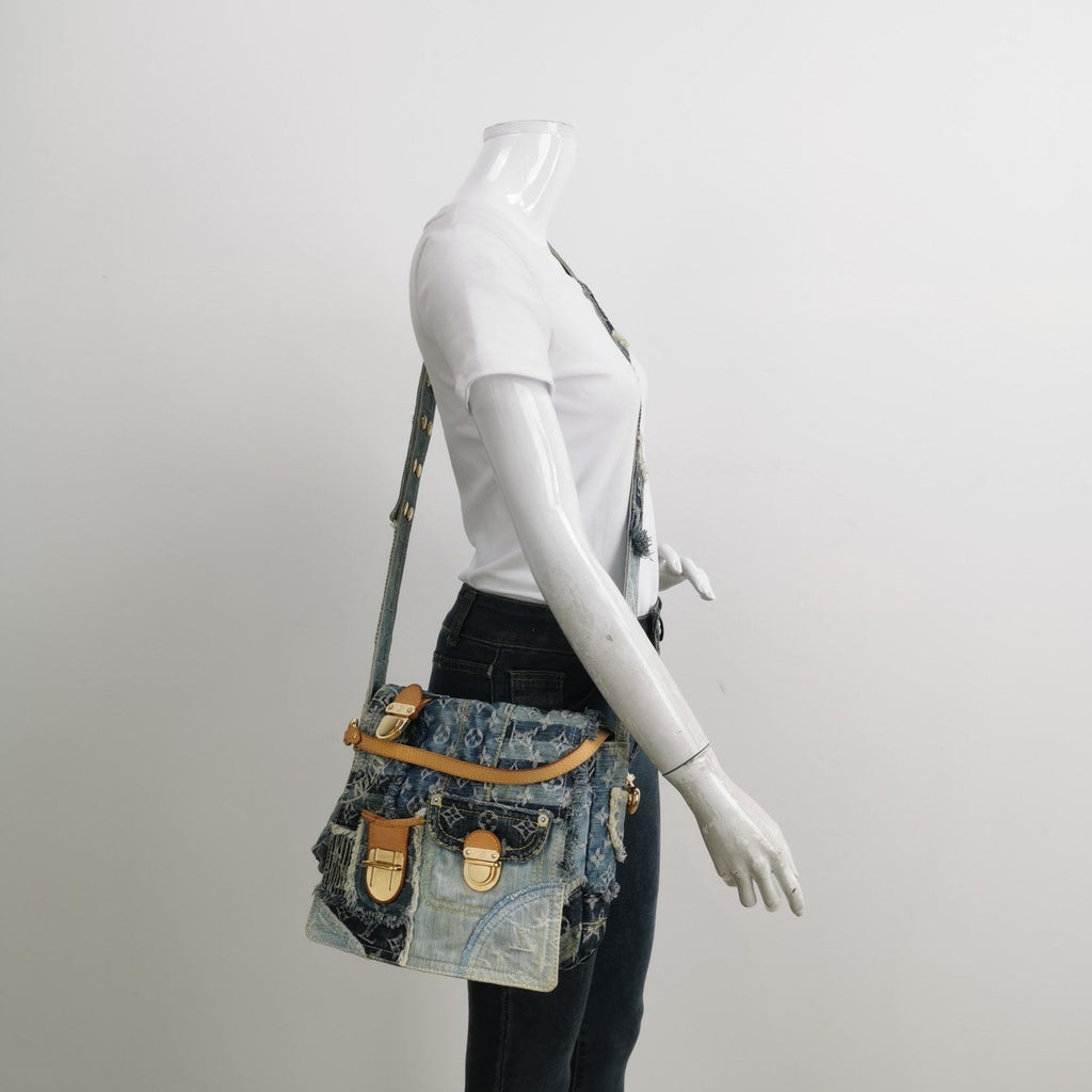 Louis Vuitton Postie Patchwork Monogram Denim Blue Messenger Bag