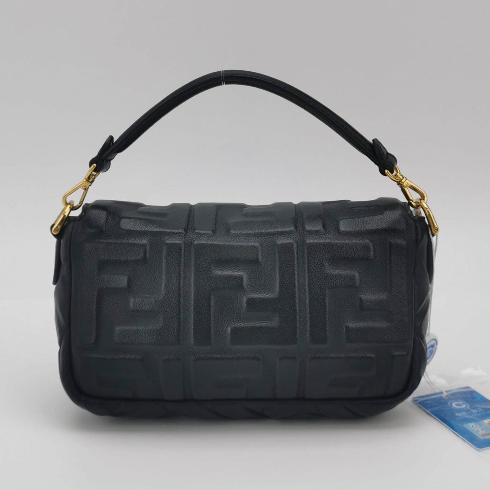 Fendi Baguette Mini Black Nappa Leather Crossbody Bag