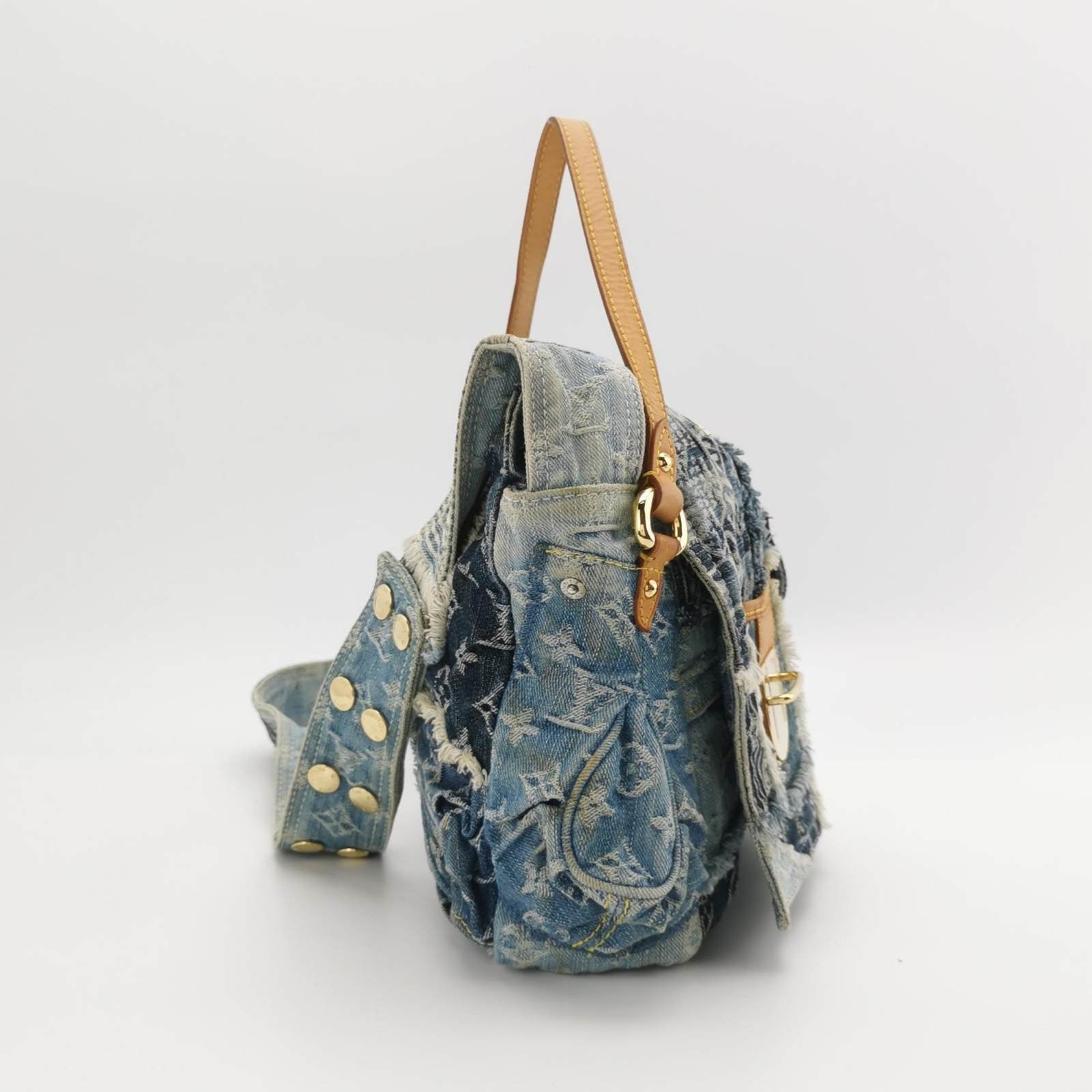 Louis Vuitton Postie Patchwork Monogram Denim Blue Messenger Bag